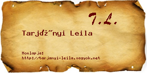 Tarjányi Leila névjegykártya